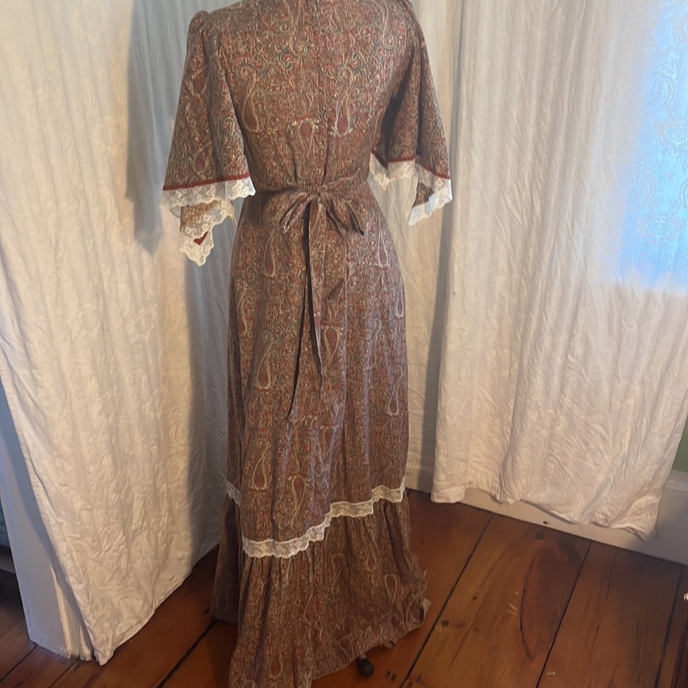 vintage 70sCandi Jones of California maxi dress angel sleeves - Picture 6 of 7